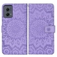 thumbnail image 4 of Asuwish Compatible with Motorola Edge 5G 2024 Wallet Phone Case and Tempered Glass Screen Protector Flip Credit Card Holder Stand Mandala Flower Cell Cover for Moto Edge2024 Women Men Purple, 4 of 8