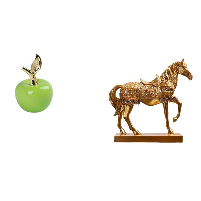 Estatua,Escultura de fruta artificial,estatua y artesanía,Colección de figuras de cerámica para decoración del hogar,Estatuas de caballos,Estatuas de caballos Figura de caballo Figura de