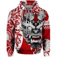 thumbnail image 3 of Sudadera con capucha holgada para hombre, nueva sudadera de otoño 2024, estampado 3D de león gótico, ropa Y2k, ropa urbana Harajuku para hombre, 3 of 5