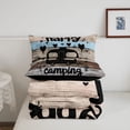 thumbnail image 5 of Catabedysis Happy Camping Print Twin Comforter Sets,Rustic Adventure Theme Bedding Set For Boys,Multicolor,Black Reversible,2pcs,1 Comforter and 1 Pillowcase, 5 of 7