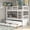 White, variant on Newest Twin over Twin Bunk Bed with Trundle & 3 Drawers, Classic Solid Wood Frame with Ladder and Safety Rail, Gray