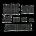 thumbnail image 4 of Uxcell Acrylic Stamp Block Clear Stamping Block with Grid Lines Decorative Mounting Blocks Set Wave, 7 Pack, 4 of 6