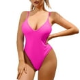 thumbnail image 4 of MSJUHEG One Piece Swimsuits,Hollow Monokini Swimwear,Plus Size One Piece Swimsuit,Push Up Swimsuits for Women,High Cut,Tummy Control Swimsuits for Women,1 Piece Swimsuit Hot Pink S, 4 of 8