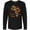 AB-Black, variant on Inktastic Black History Month History Starts Here African Fabric Print Long Sleeve T-Shirt