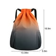thumbnail image 2 of EQWLJWE Drawstring Backpack for Women and Men String Bag Gradient Lightweight Gym Sackpack Sports Fitness Yoga Bag, Shopping Casual Backpack,Orange,One Size, 2 of 5