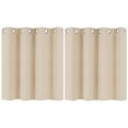 thumbnail image 1 of Unique Bargains 2pcs Blockout Small Window Curtain Panel Kitchen Curtain Grommet Tiers Valance, 1 of 10