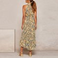 thumbnail image 4 of SMihono Robe Maxi Bohème d'Été pour Femmes Grande Taille Mode Été Dos Nu Sans Manches Imprimé Aguichant Soirée Longue Robe de Plage, 4 of 4