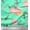 Aquamarine Green, variant on Soimoi Blue Cotton Duck Fabric Leaves & Peach Floral Watercolor Print Sewing Fabric BTY 42 Inch Wide