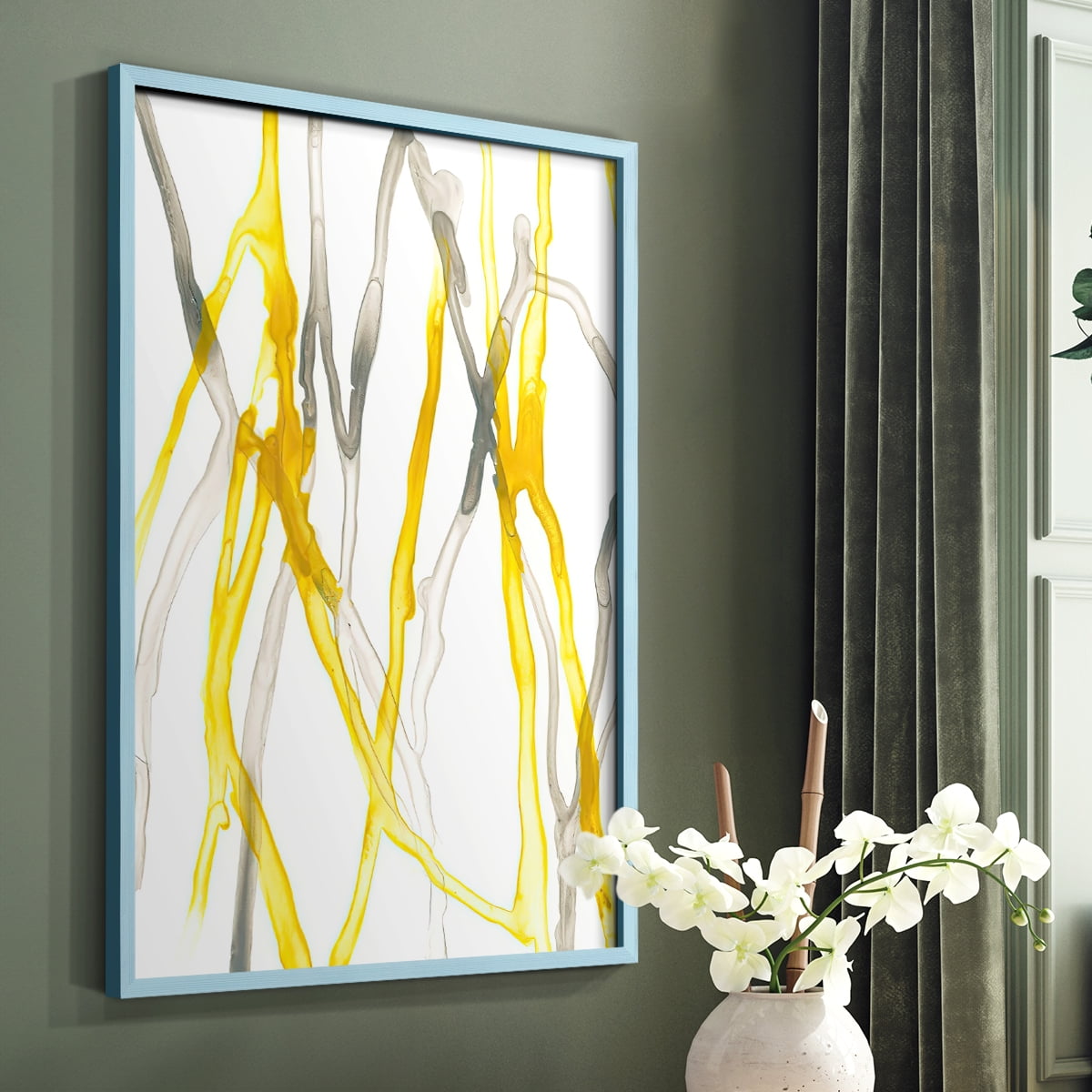 Runnel XIX in Blue Solid Wood 8 x 10 Framed Print