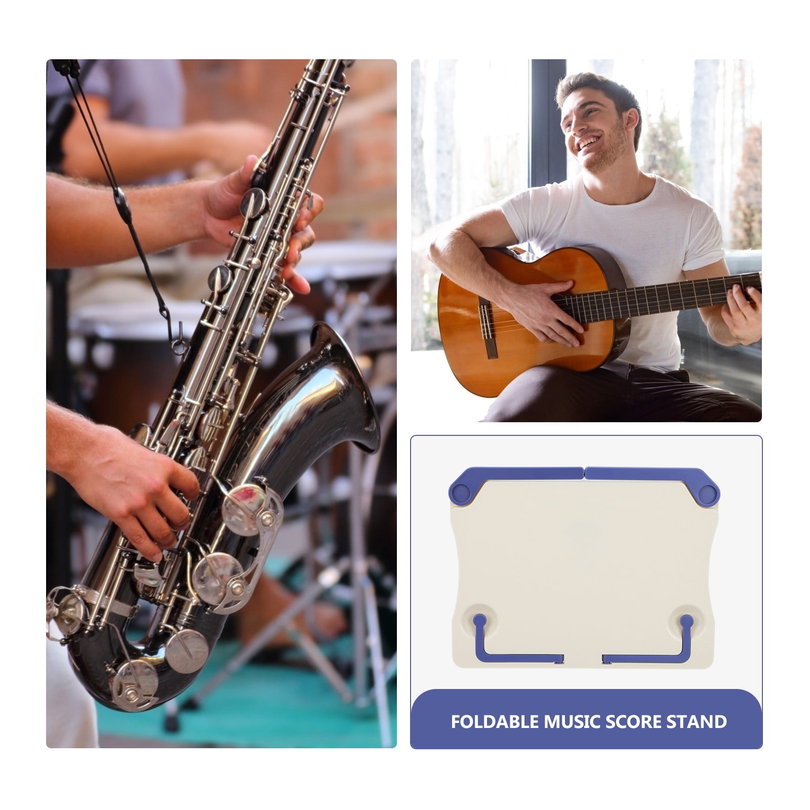 Raindrops 3pcs Sheet Music Stand Portable Music Score Holder Stand Foldable Tabletop Music Stand