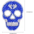thumbnail image 2 of Parches para planchar, parche de reparación con apliques de calavera y diamantes de imitación para ropa, adorno, pantalones vaqueros, sombreros, bolsos, accesorios (calavera), 2 of 4