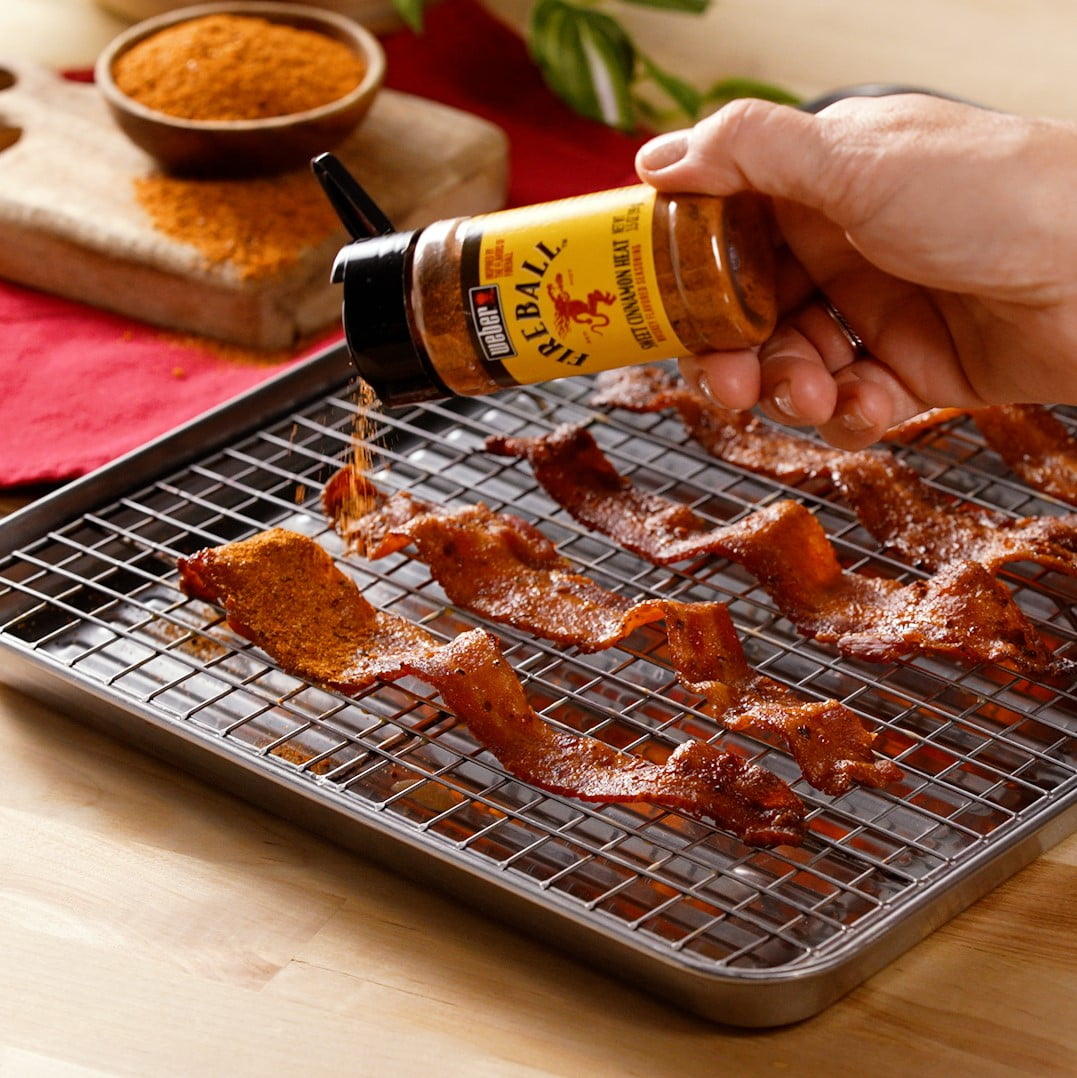 (6 pack) Weber Fireball Sweet Cinnamon Heat Whiskey Flavored Seasoning, 6.5 oz