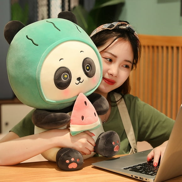 Amyove Fruit Panda Doll Adorable PP Cotton Filling Plush Doll Super Soft Short Plush Toy for Children Gifts