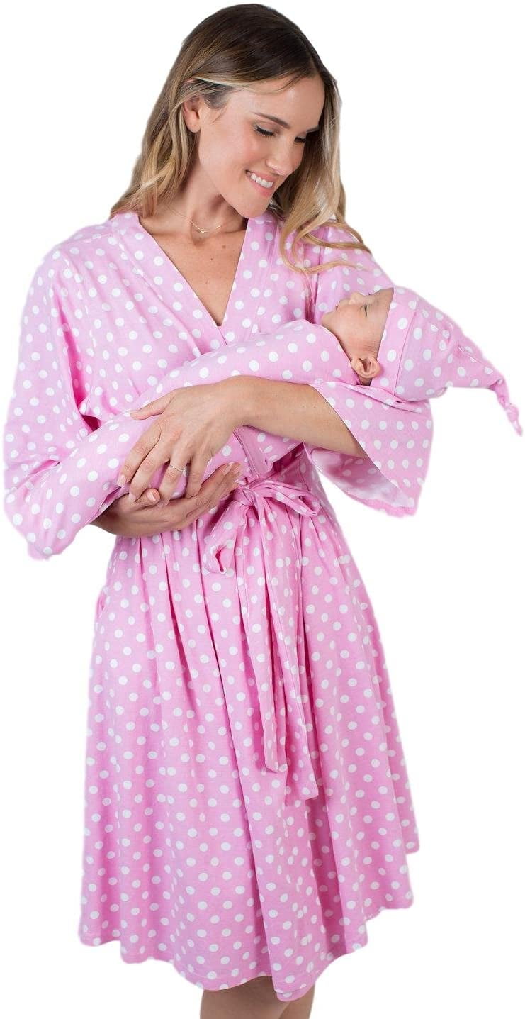 Baby Be Mine Maternity Mommy & Me Delivery Robe with Matching Baby