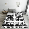 thumbnail image 2 of Black White Seamless Texture Pattern Throw Blanket, Super Soft Anti-Pilling Flannel Bed Blankets, 60"x50", 2 of 8