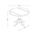 thumbnail image 2 of East West Furniture DLBO3-WHI-W 3 Piece Kitchen Round Table with 2 Drop Leaves and 2 Dining Chairs, 2 of 8