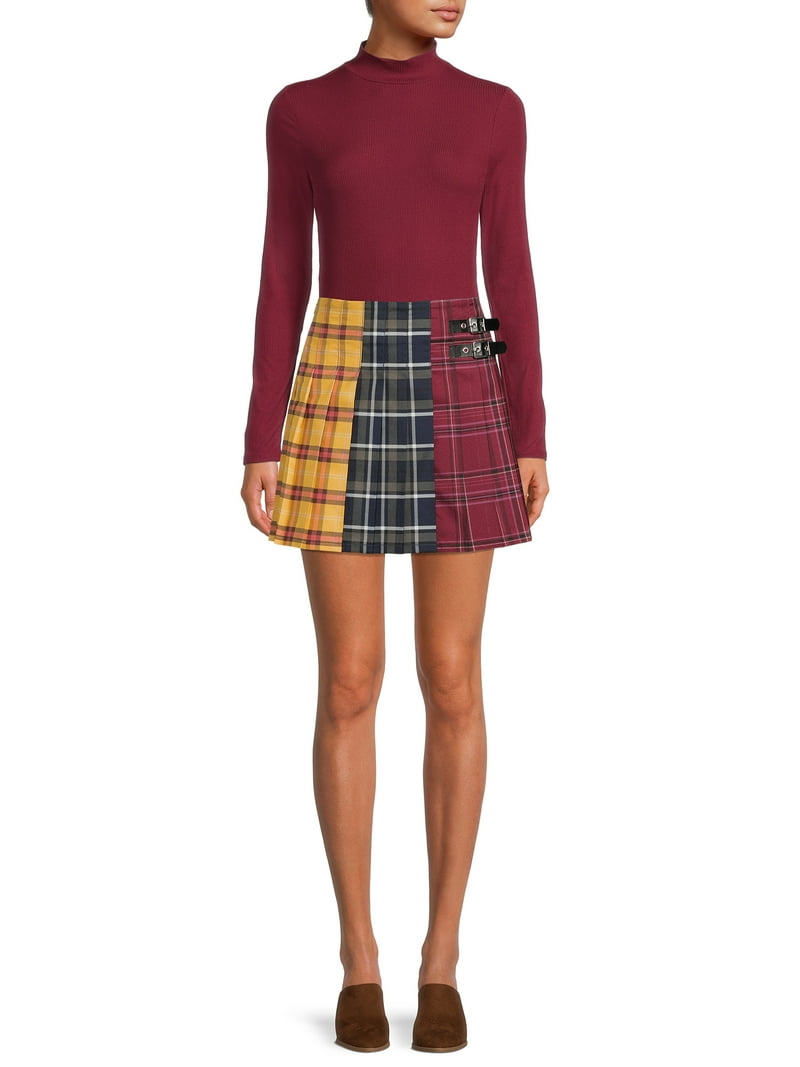 No Boundaries Juniors' Pleated Skirt - Walmart.com