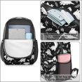 thumbnail image 4 of Black White Dinosaur Skeletons Bold 17" Waterproof Oxford School Backpacks for Teens, S-Shape Padded Straps, for School, Travel, Hiking, Camping, 4 of 5