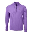 thumbnail image 2 of Men's Cutter & Buck  Heather Purple Albuquerque Isotopes Adapt Eco Knit Heather Recycled Quarter-Zip Pullover, 2 of 3