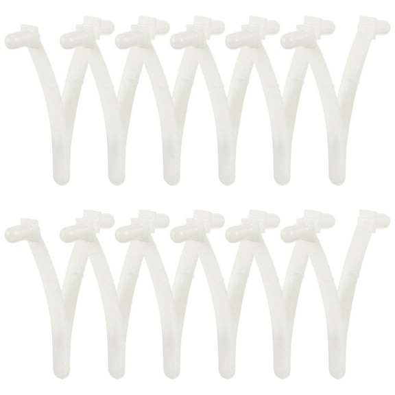 12 Pcs Pool Clips Liner Basket Bar Clamps White