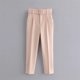 thumbnail image 1 of Cinturón adelgazante ajustado de estilo europeo y americano para mujer, pantalones casuales de cintura alta, pantalones hasta el tobillo amarillos A8GS317, 1 of 5