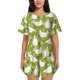thumbnail image 1 of Fotbe Lovely Chickens Conjunto de Pijama Estampado para Mujer, 2 Piezas, Ropa de Dormir con Camiseta de Manga Corta y Shorts Suaves-X-Large, 1 of 6