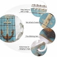 thumbnail image 6 of Vintage Anchor Waterproof Fabric Shower Curtain,Coastal Nautical Blue Brown Wooden Waterproof Fabric Shower Curtain for Bathroom Curtains Bathtubs Hotel Shower Curtains with 12 Hooks Extra Long 72x84, 6 of 8
