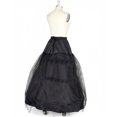 thumbnail image 3 of CYYPLAS 3 Hoops 1 Layer Crinoline Black Women's Wedding Petticoat Skirt Full A-line Underskirt For Bridal 1PC, 3 of 5