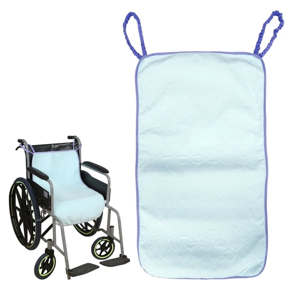 Ehucon Washable Incontinence Pad with Velour Top for Adults and Seniors, Blue Waterproof Wheelchair Protector, 18.9x33.9 Inch