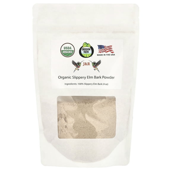 J&R Port Trading Organic Slippery Elm Bark Powder, 4 oz
