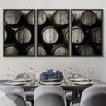 thumbnail image 3 of wall26 Framed Canvas Print Wall Art Set Retro Vintage Duotone European Wine Barrels Drinks &amp; Cocktails Food Photography Realism Decorative Rustic for Living Room, Bedroom, Office - 24"x36&qu, 3 of 5