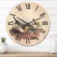 thumbnail image 2 of Designart 'Ancient Bird Illustration II' Farmhouse Wood Wall Clock, 2 of 5