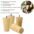 thumbnail image 4 of Uxcell Wood Furniture Legs 4 Pack, Hardwood Replacement Legs for Sofa DIY Wood Color 4.72 inch, 4 of 8