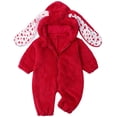 thumbnail image 4 of Wxolcjlv Baby Infant Boys Winter Plush Bunny Fleece Romper Cute Bunny Design Hooded One-Piece Warm Outerwear Crawling Jumpsuit，Newborn-6 Months, 4 of 9