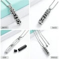 thumbnail image 5 of Cylinder Cremation Urn Necklace for Ashes Memorial Keepsake Pendant Stainless Steel Remembrance Jewelry Pet Ashes Pendant for Men / Women, 5 of 6