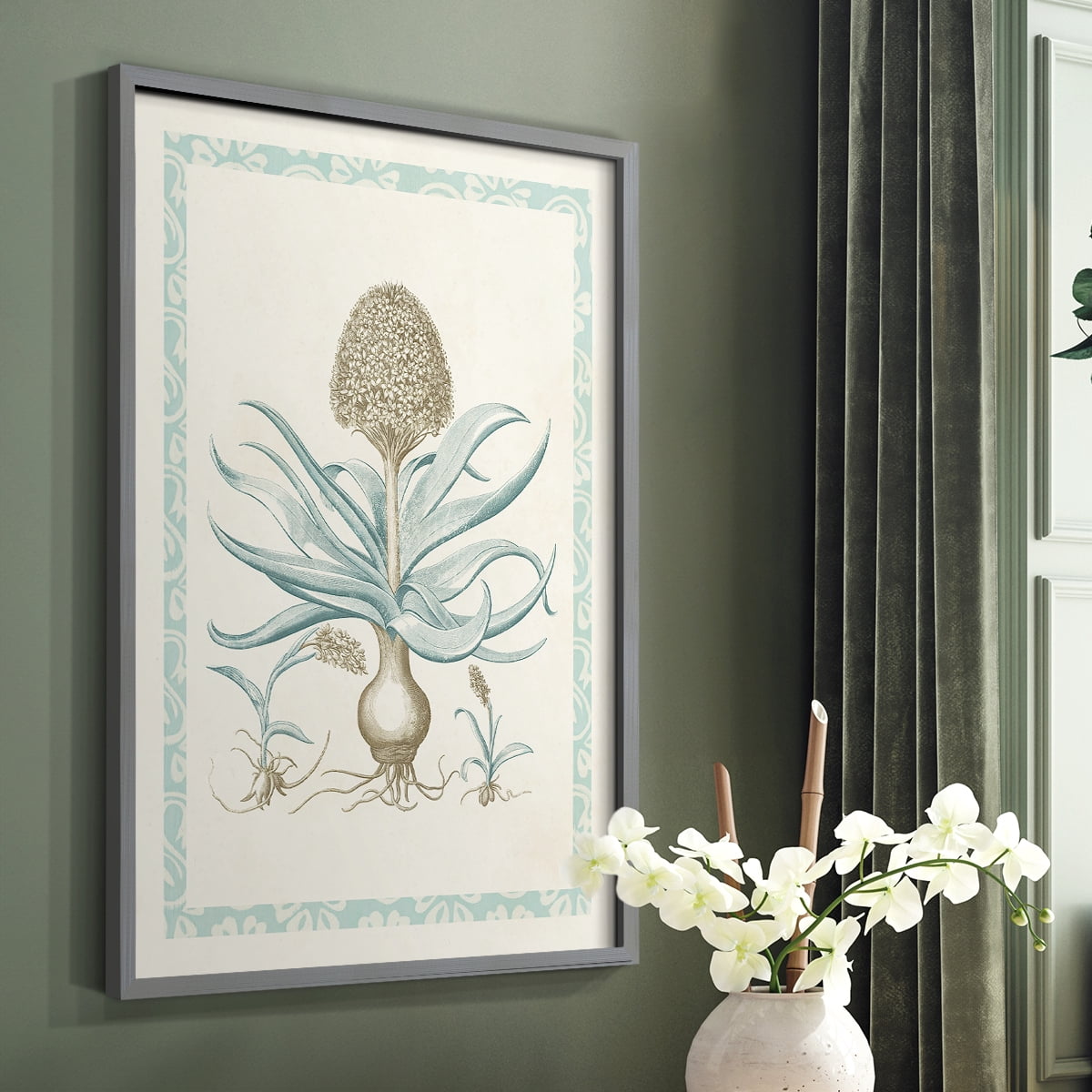 Willow Blue Besler IV Framed Print - Solid Wood in Single Picture Frame Solid Wood 2 Framed Print