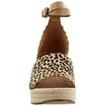 thumbnail image 5 of Matisse Womens Roma Cheetah Ankle Strap Espadrille Wedge  Casual Shoes, 5 of 7