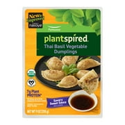 Pulmuone Plantspired Organic Vegan Thai Basil Vegetable Dumplings with Savory Sweet Sauce, 9 oz
