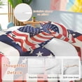 thumbnail image 2 of USA Flag Bedding Duvet Cover Set Twin Size 4 Pieces Red White Stripes Stars Shabby Vintage Style Bedding Set with Zipper Closure, 1 Comforter Cover 68x86 Inches 1 Flat Sheet & 2 Pillow Cases, 2 of 7