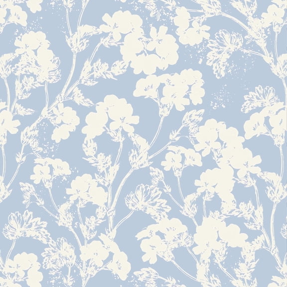 SimurgWallArts - Floral Peel and Stick Vinyl Wallpaper, Vintage Style Wall Mural - 19x118 in, 15.57 Sq. ft.