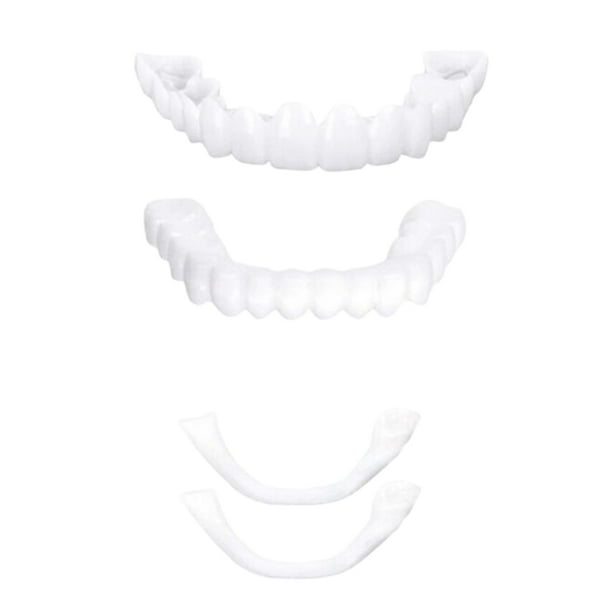 Dientes Los Temporales 2 Pares Cuidados Dentaduras Proteger Sus Recupere Una Sonrisa Segura para Hombres Y Mujeres