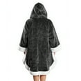 thumbnail image 4 of Hooded Cloak for Women Sherpa Fleece Blanket Poncho for Adults Ultra Soft Plush Wearable Blanket with Large Pockets and Button Closure for Cozy Comfort at Home Christmas Valentine's Day, 4 of 4