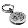 thumbnail image 1 of Stainless Steel Four Elements Round Medallion Keychain Circle Ring, 1 of 2