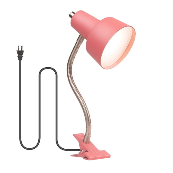 HonoDing 14.8 in LED Energy Efficient Pink Gooseneck Desk Lamps Pink