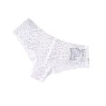 thumbnail image 1 of Qarigey Bragas con letras impresas para mujer, ropa interior amigable con la piel, calzoncillos de seda, cintura baja, ropa interior íntima Ropa interior Blanco METRO, 1 of 6
