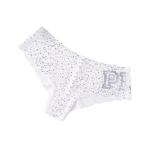 Qarigey Bragas con letras impresas para mujer, ropa interior amigable con la piel, calzoncillos de seda, cintura baja, ropa interior íntima Ropa interior Blanco METRO
