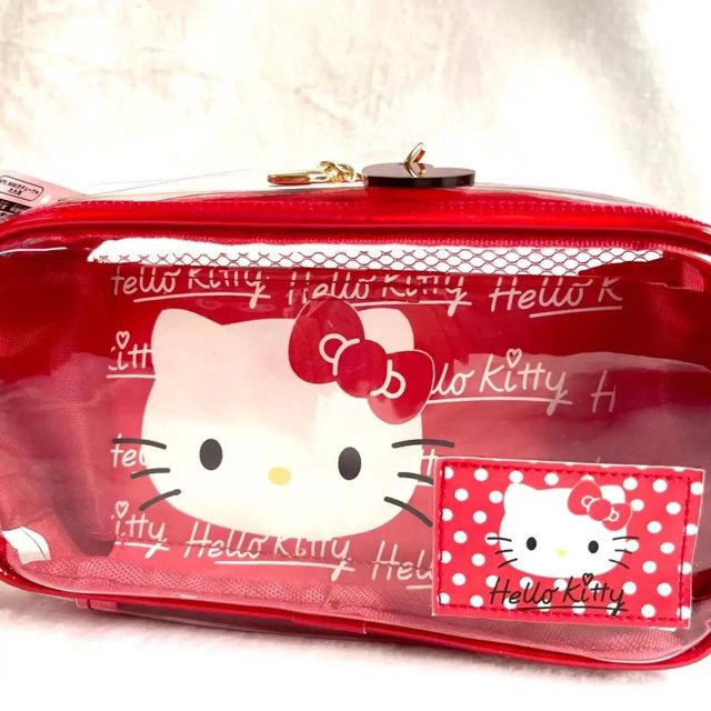 Bolsa de almacenamiento transparente para cosméticos, estuche de lápices de papelería para estudiantes, impermeable, gran capacidad, lindo, Cinnamoroll Babycinnamoroll
