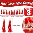 thumbnail image 2 of Guirnalda Hysilla con flecos de aluminio rojo para decoración de fiesta, 2 of 3