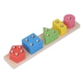 thumbnail image 3 of Juguete De Clasificación De Madera, Forma De Pintura Segura Libre De Tóxicos, Reconocimiento De Color, Formas Geométricas, Juguete De Apilamiento De Madera Para Niños Pequeños ANGGREK Educational Kids Toy, 3 of 8