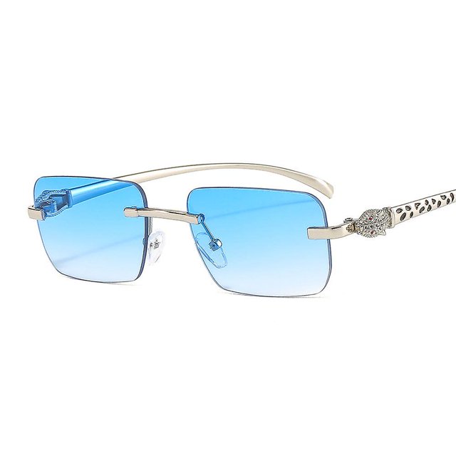 Sunglasses Colorful Leopard Head Decorative Frameless Small Square Sunglasses Retro Trend Personalized Sunglasses